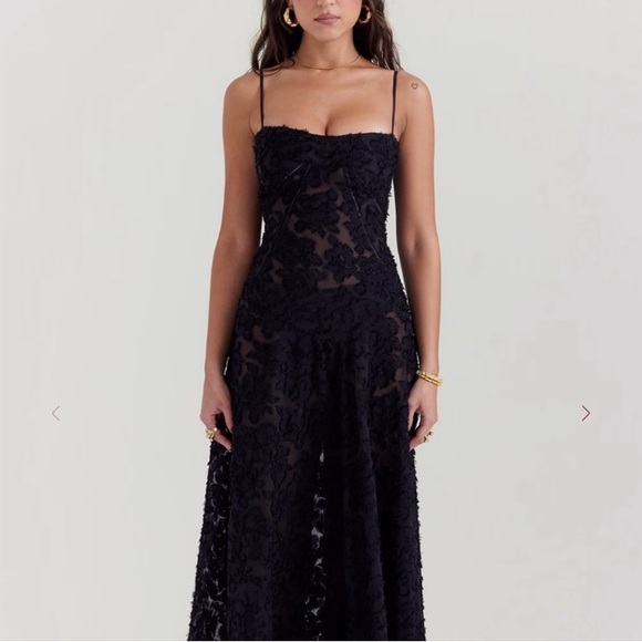 House of CB Dresses & Skirts - House of CB
House of CB 'Seren' Black Floral Lace Back Maxi Dress size M
